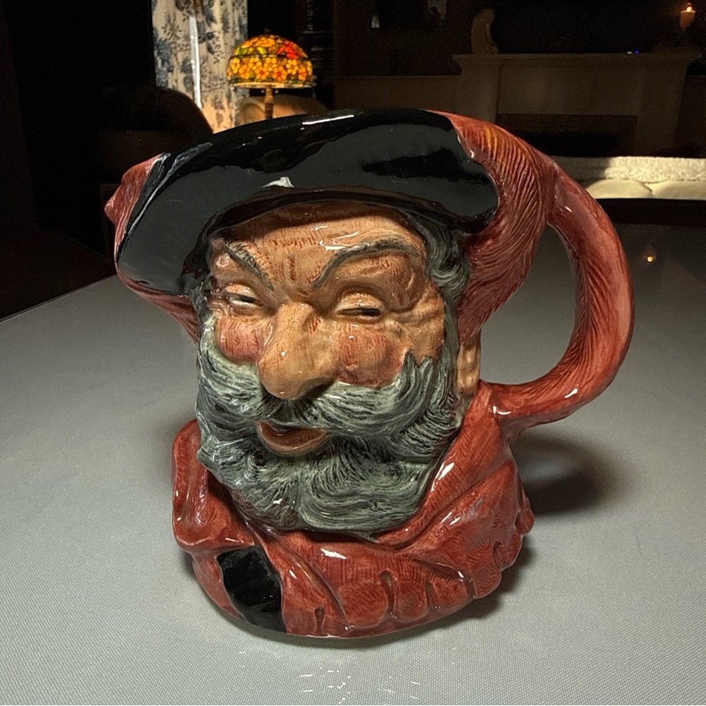Vtg Royal Doulton Sir John Falstaff Toby Large Mug Jug Pitcher 1949 Ceramic 5x6”